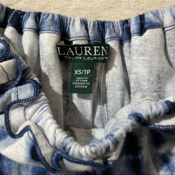 NWT Lauren Ralph Lauren Tie Dye Off The Shoulder Top / Size XS - Picture 4 of 8